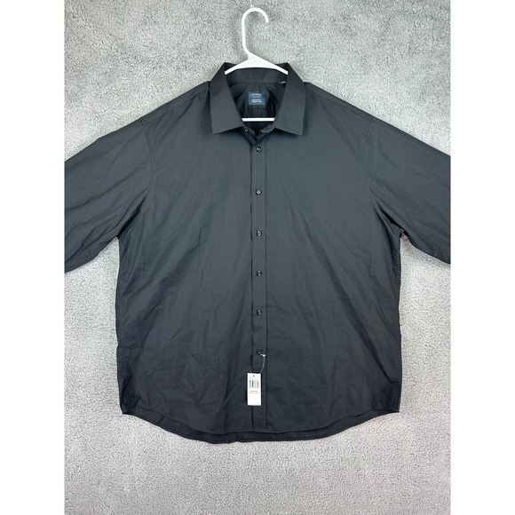 arrow men's classic fit dress shirt Men's 1905 Collection Traditional Fit Solid Dress Shirt at Jos. A. Bank, Black, Size 16 1/2 X 34/35